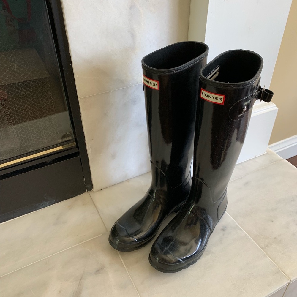Women’s Original Black Tall Hunter Boots Size 9